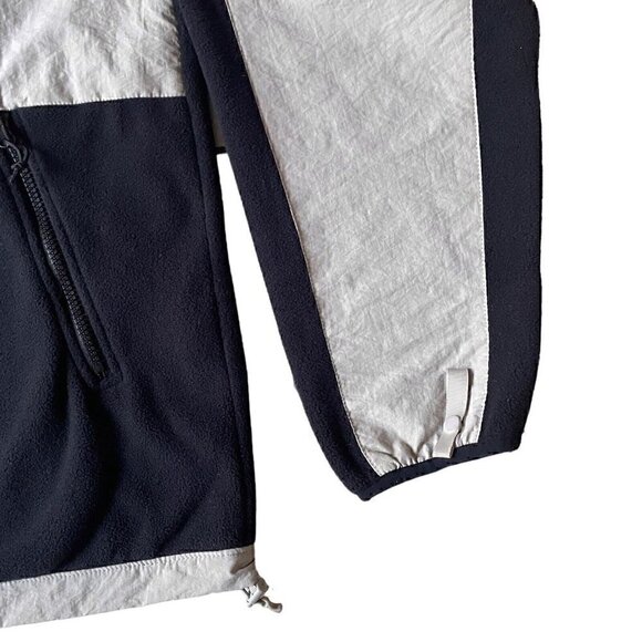 Full Zip Fleece Jacket Black With Gray Khaki Panels Men’s XL Mountain Fog - Picture 4 of 9